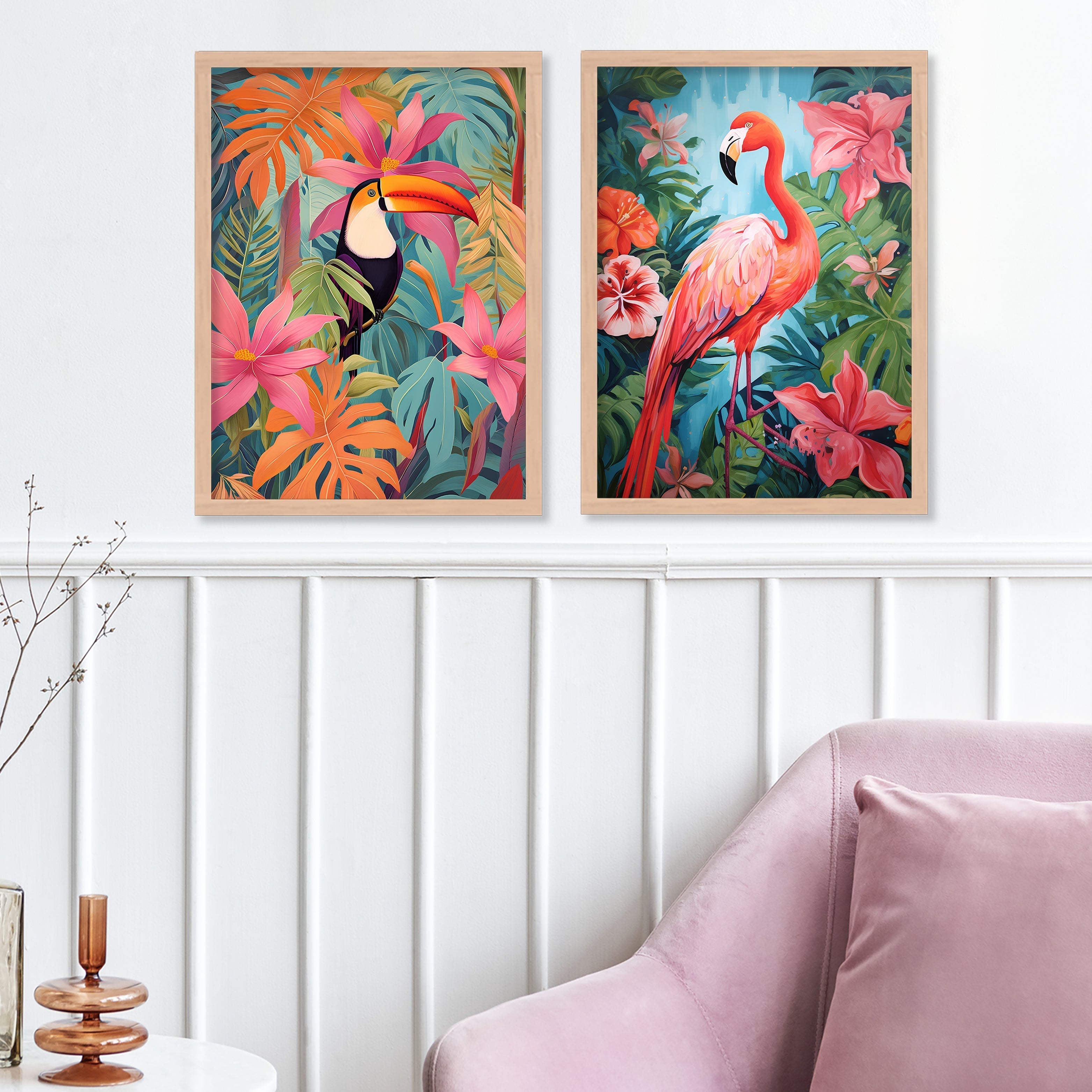 Bird Art Flower Painting