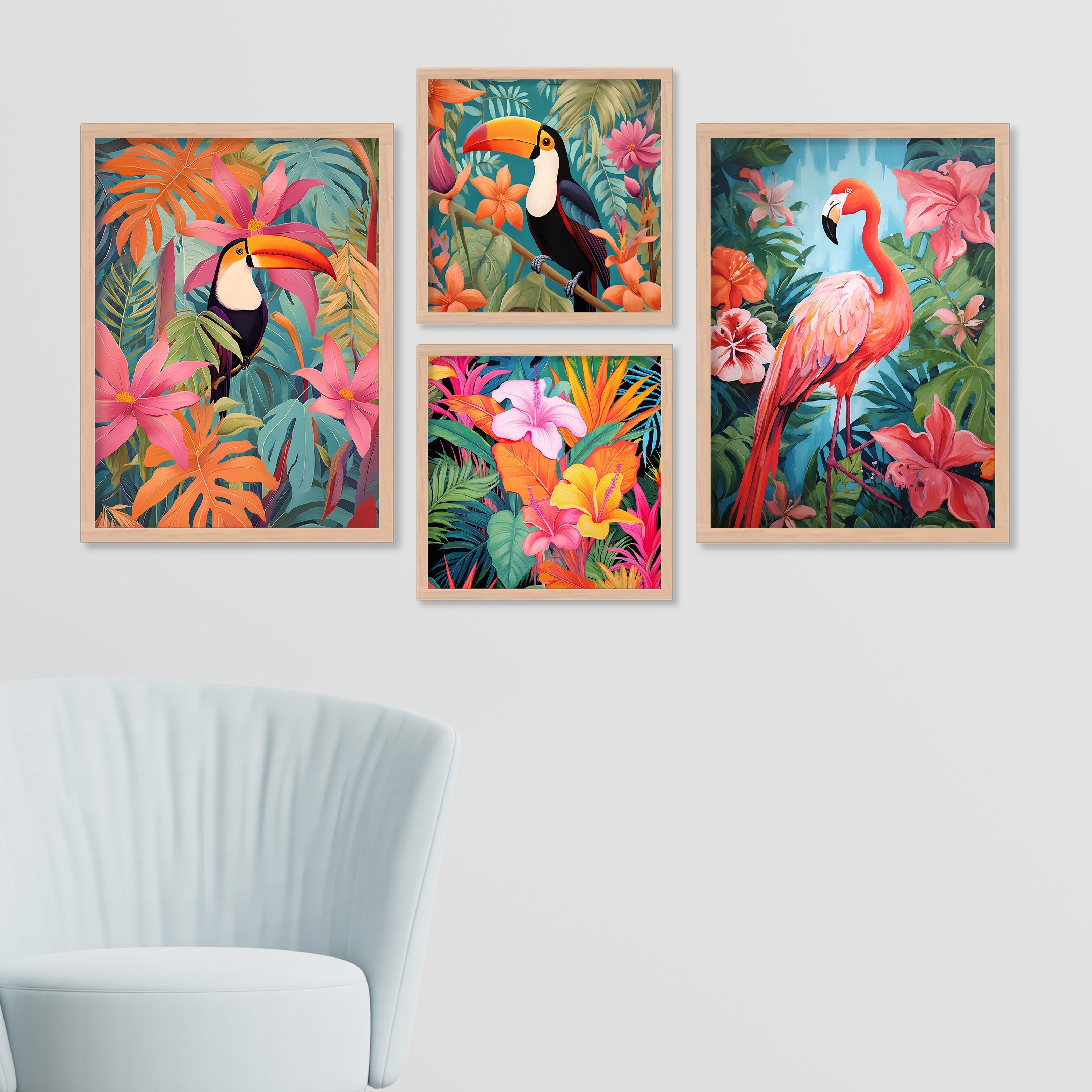Bird Art Flower Painting