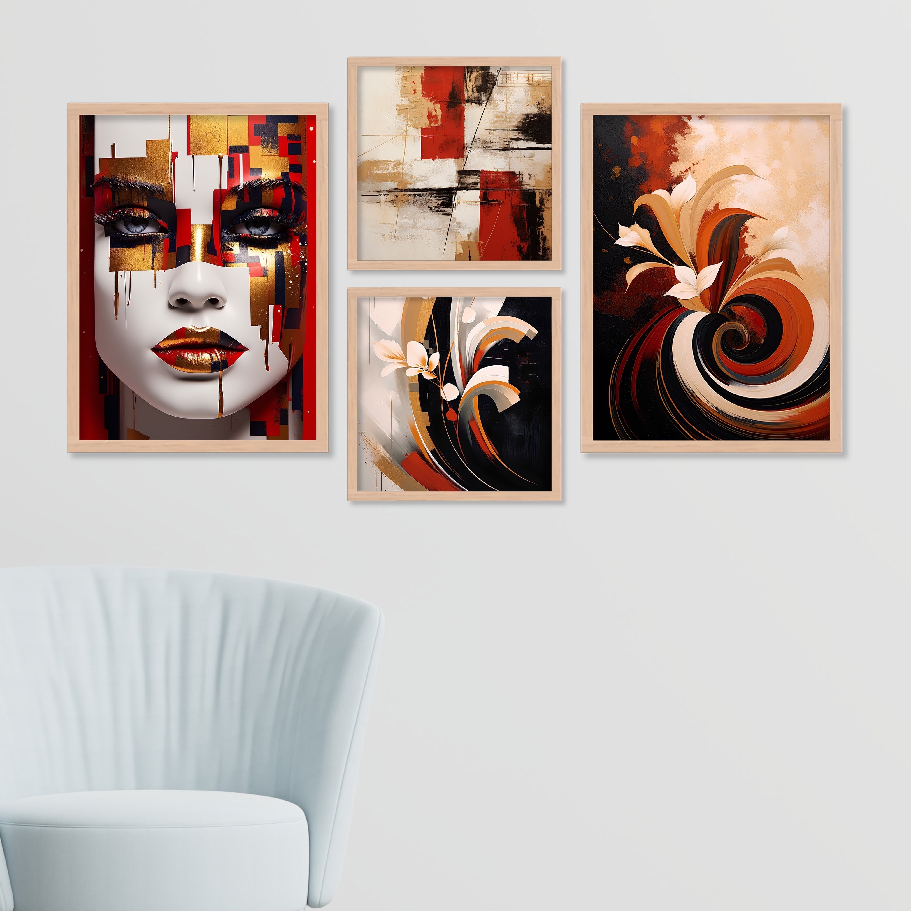 Face Design Wall Painting