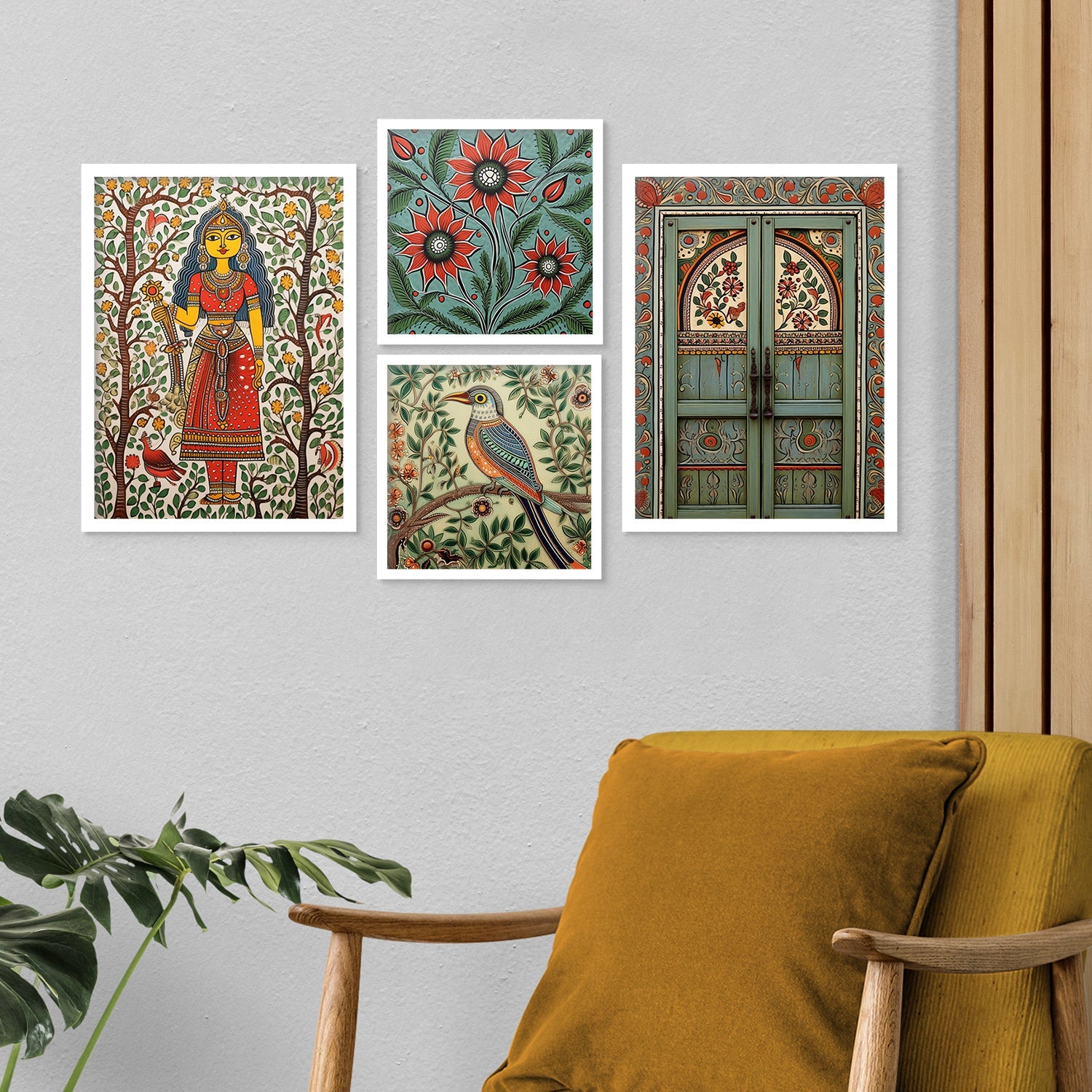 Fourfold Flower Fables Wall Painting