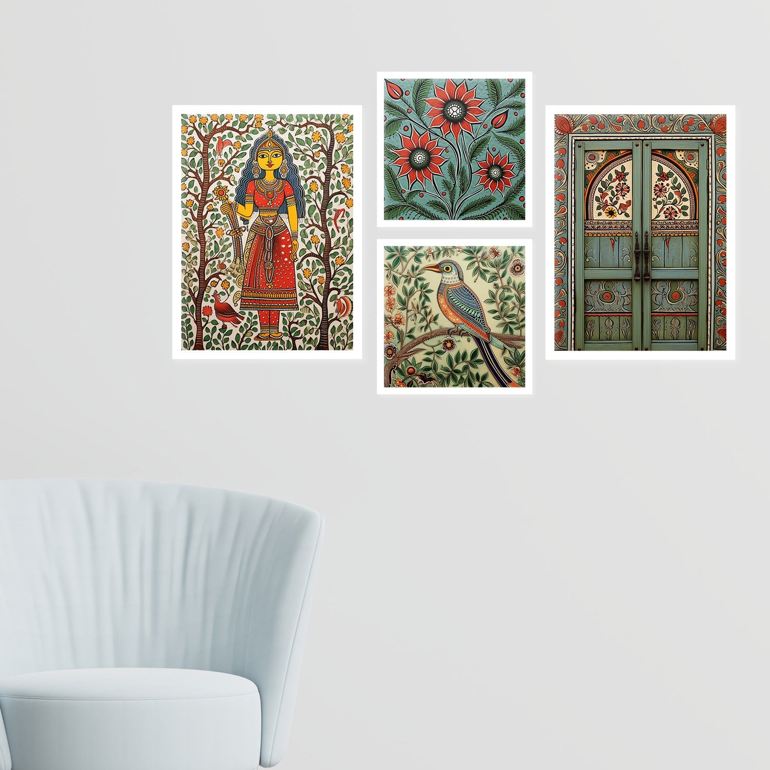 Fourfold Flower Fables Wall Painting