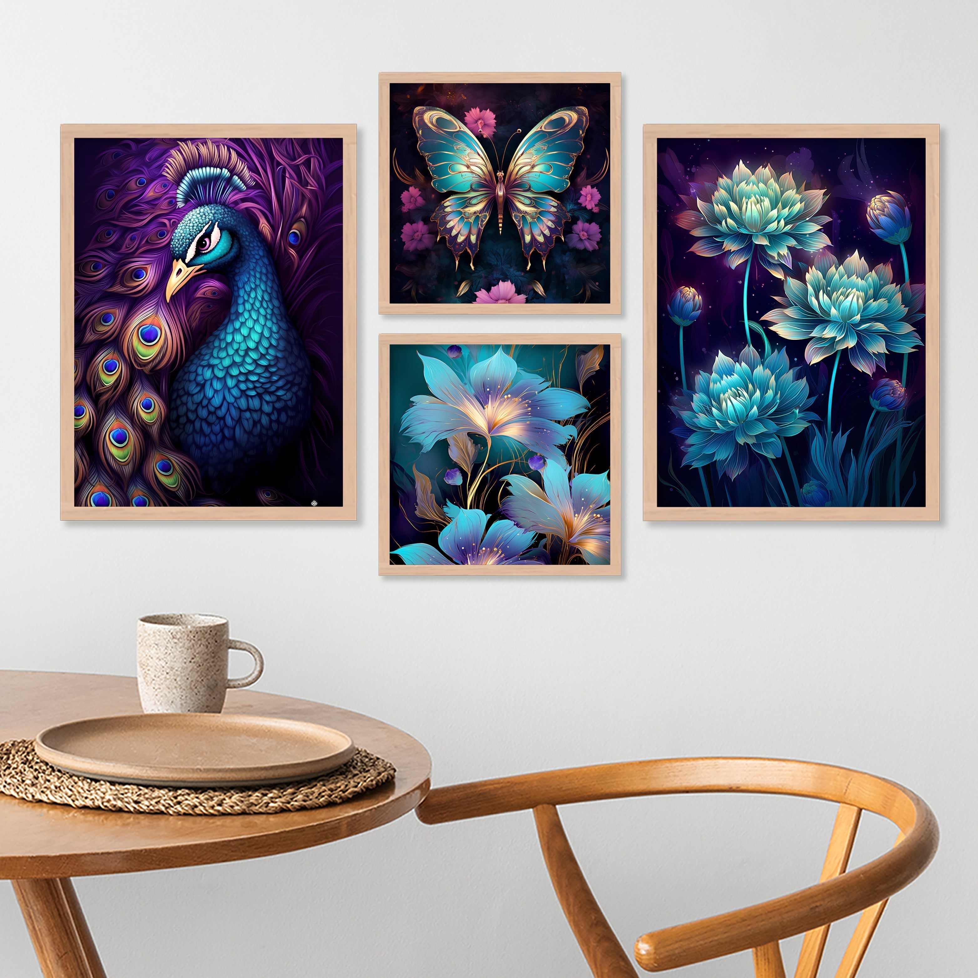 Sparkle Purple Colour Flower Art