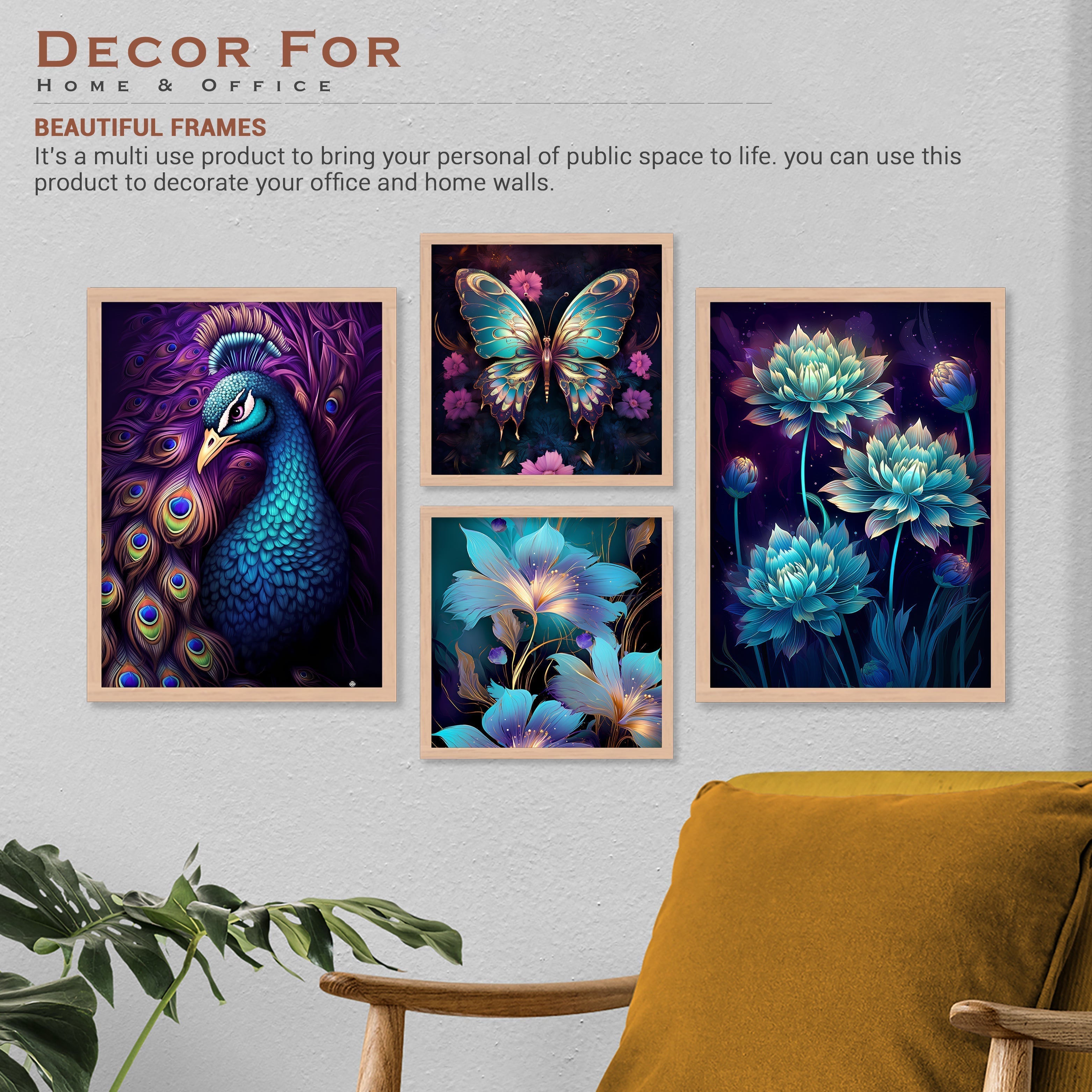 Sparkle Purple Colour Flower Art