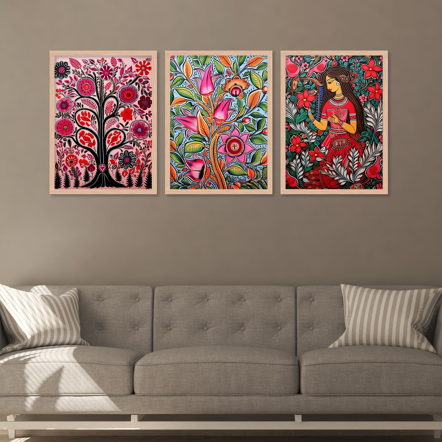 Lotus Love Wall Painting