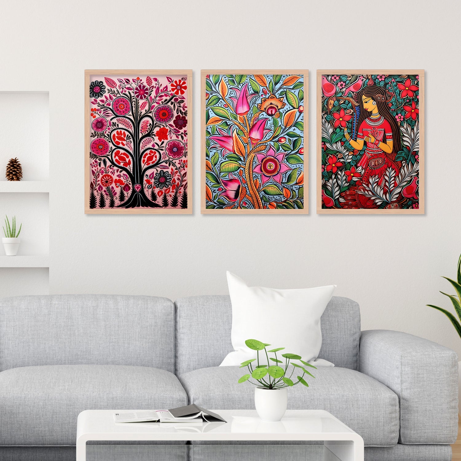 Lotus Love Wall Painting